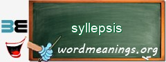 WordMeaning blackboard for syllepsis